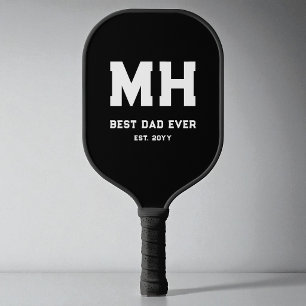 Modern Schwarz-Weiß Besten Vater Aller Zeiten Vate Pickleball Schläger
