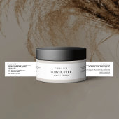 Modern Schwarz & Weiß einfacher Body Butter 4OZ Ja