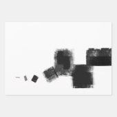 Modern Schwarz-weiß Grau Rustic Abstrakt s3 Geschenkpapier Set (Vorderseite 2)