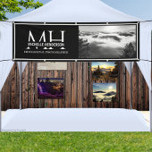 Modern Schwarz-Weiß-Logo 1 Bildkabine Banner