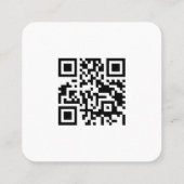 Modern Schwarz-Weiß-Logo Quadratische Visitenkarte (Rückseite)