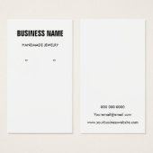 Modern Schwarz-Weiß-Ohrring-Display (Vorne & Hinten)