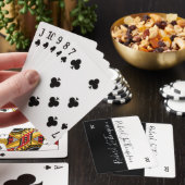 modern Schwarz-weiß und elegant Spielkarten (In Situ)
