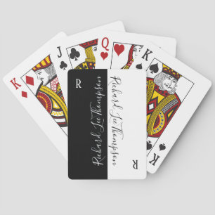 modern Schwarz-weiß und elegant Spielkarten