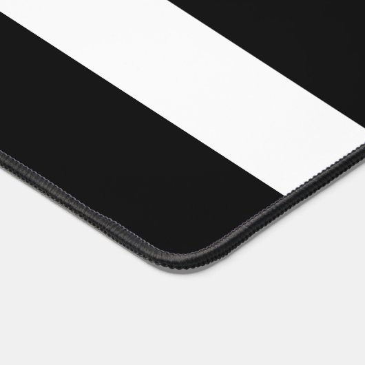 Modern Schwarz-weiße Streifen Schreibtischunterlage (Ecke)