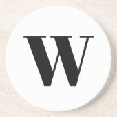 Modern Schwarz-weißer, benutzerdefinierter Anfangs Getränkeuntersetzer (Vorne)