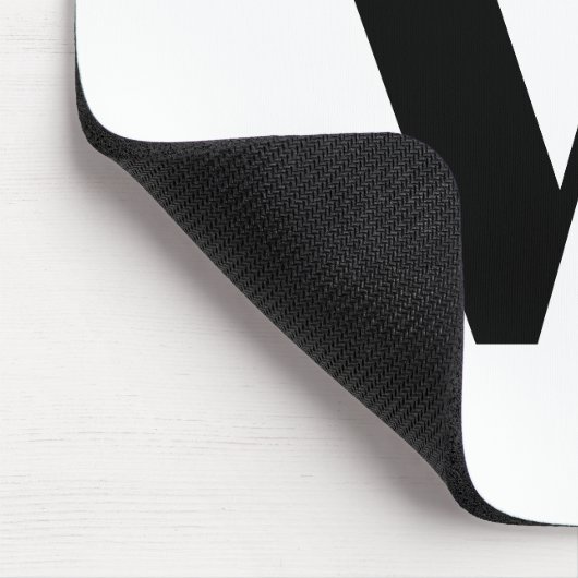 Modern Schwarz-weißer, benutzerdefinierter Anfangs Mousepad (Ecke)