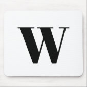 Modern Schwarz-weißer, benutzerdefinierter Anfangs Mousepad (Vorne)