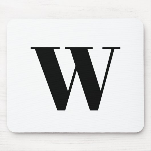 Modern Schwarz-weißer, benutzerdefinierter Anfangs Mousepad (Vorne)