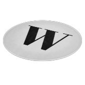 Modern Schwarz-weißer, benutzerdefinierter Anfangs Schneidebrett (Ecke)