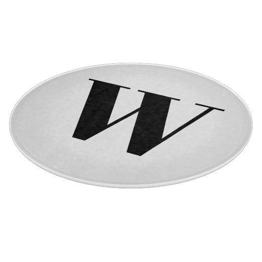 Modern Schwarz-weißer, benutzerdefinierter Anfangs Schneidebrett (Ecke)