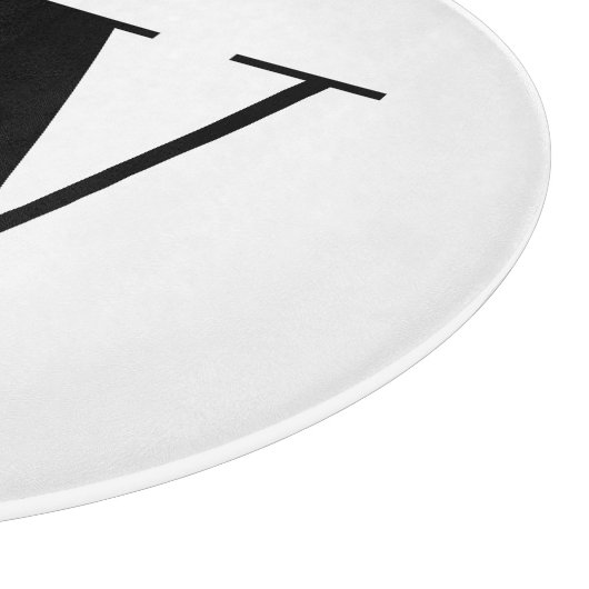 Modern Schwarz-weißer, benutzerdefinierter Anfangs Schneidebrett (Ecke)