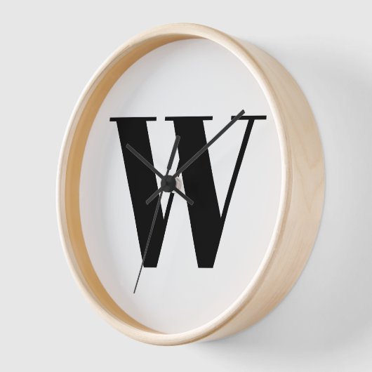 Modern Schwarz-weißer, benutzerdefinierter Anfangs Uhr (Winkel)