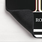 Modern Schwarz-weißer Name für Personalisierte Mon Mousepad (Ecke)