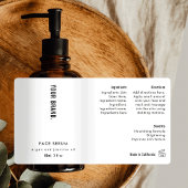 Modern Schwarz-weißes 2oz Dropper-Flaschenetikett