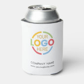 Modern Schwarz-weißes Firmenlogo Dosenkühler (Kanne Rückseite)
