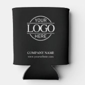 Modern Schwarz-weißes Firmenlogo Dosenkühler (Rückseite)
