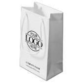Modern Schwarz-weißes Firmenlogo Kleine Geschenktüte