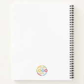 Modern Schwarz-weißes Firmenlogo Notizblock (Rückseite)