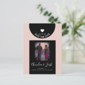 Modern Schwarze Formen Save the Date Postcard Postkarte (Stehend Vorderseite)