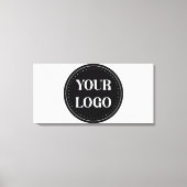 Modern Schwarzer QR-Code | Sleek und Beruflich Leinwanddruck (Vorderseite)