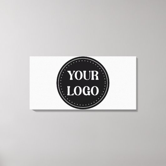 Modern Schwarzer QR-Code | Sleek und Beruflich Leinwanddruck (Vorderseite)