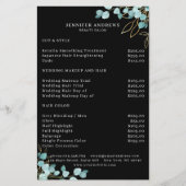 Modern, schwarzes Greenery Flyer (Vorne)