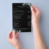 Modern, schwarzes Greenery Flyer (Handgriff)