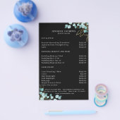Modern, schwarzes Greenery Flyer (Einzeln)