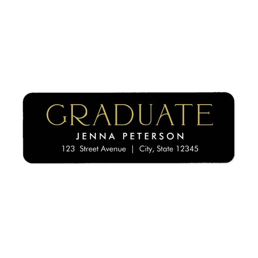 Modern Scrapbook Abschluss Address Label (Vorne)