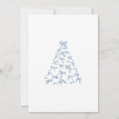 Modern Scribble Bow Weihnachts-Party Einladung (Rückseite)