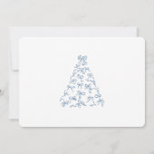 Modern Scribble Bow Weihnachts-Party Einladung (Rückseite)