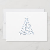 Modern Scribble Bow Weihnachts-Party Einladung (Rückseite)