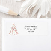 Modern Scribble Bow Weihnachts-Rücksendeadresse (Insitu)