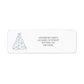 Modern Scribble Bow Weihnachts-Rücksendeadresse (Vorne)