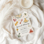 Modern Scribble Italienische Babydusche Einladung