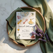 Modern Scribble Italienische Babydusche Einladung