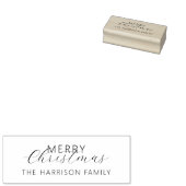 Modern Scrip Merry Christmas Name Holiday Gummistempel (Stempel)