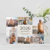 Modern Script 2026 Graduation  Einladung (Stehend Vorderseite)