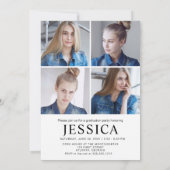 Modern Script 20XX Graduate 5 Photo  Einladung (Rückseite)