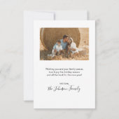 Modern Script 2 Foto Collage Weihnachtskarte Einladung (Rückseite)