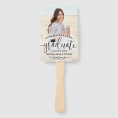 Modern Script 2 Photo Graduation Congratulations Fächer (Vorderseite)