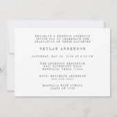 Modern Script 3 Photo Collage Graduation  Einladung (Rückseite)