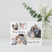 Modern Script 5 Mehrfach Weihnachts-Foto Postkarte (Stehend Vorderseite)