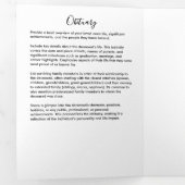 Modern Script 7-Photo Funeral/Memorial Dreifach-gefaltete Programmkarte (Innen Erste Seite)