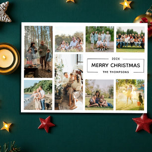 Modern Script 8 Foto-Collage Frohe Weihnachten