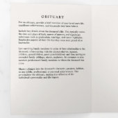 Modern Script 8-Photo Funeral/Memorial Dreifach-gefaltete Programmkarte (Innen Erste Seite)