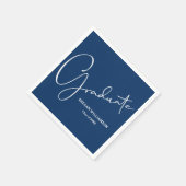 Modern Script Abschluss Blue Serviette (Ecke)