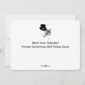 Modern Script & Asymmetrical Photo Save the Date Einladung (Rückseite)