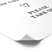 Modern Script Baby Duwer Vielen Dank für Ihr Inter Poster (Ecke)